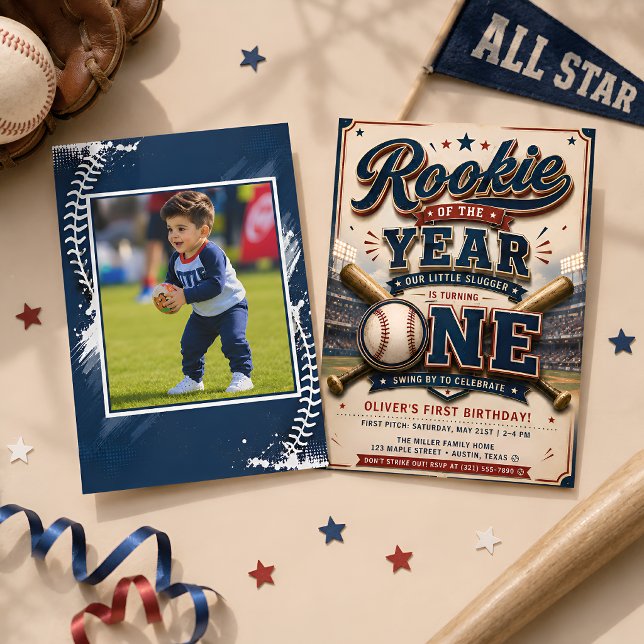 Vintage All Star First Birthday Party Invitation (Creator Uploaded)
