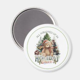 Vintage All Wrapped Up Holiday Magnet