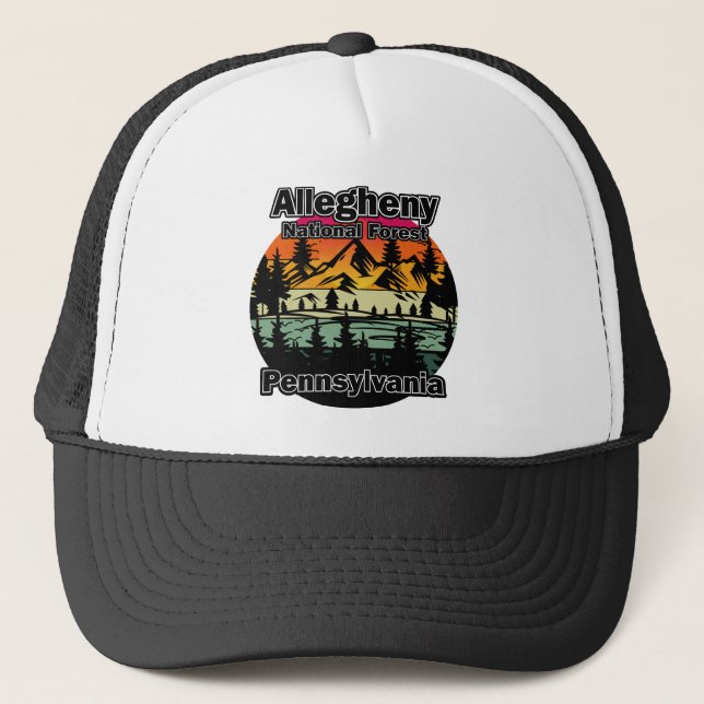 Vintage Allegheny National Forest Pennsylvania Trucker Hat (Front)