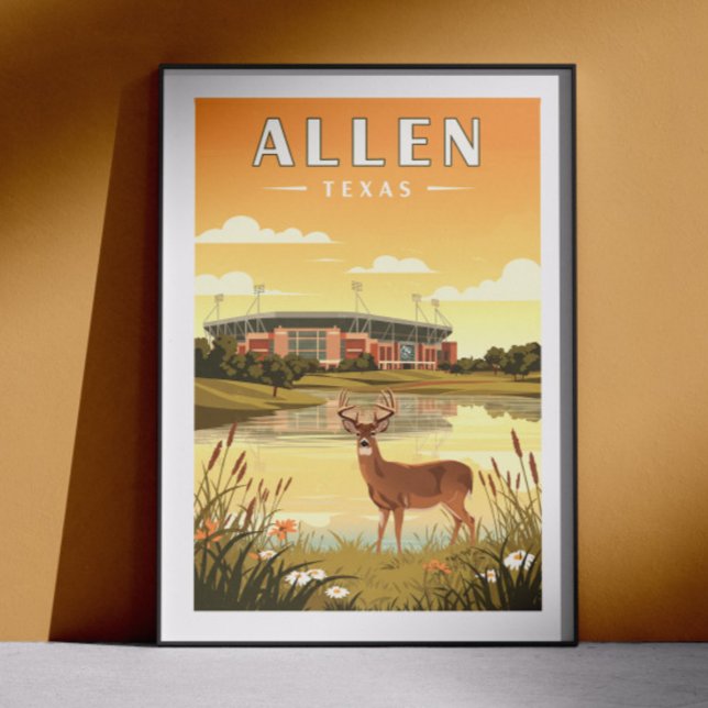 Vintage Allen Texas Poster (Creator Uploaded)