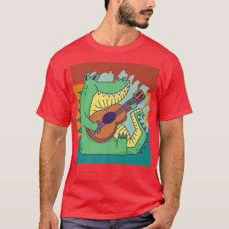 Vintage Alligator Music Crocodile Guitar1400 T-Shirt