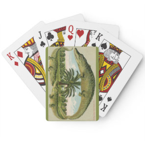 Vintage Alligator Postcard Playing Cards