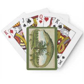 Vintage Alligator Print Playing Cards