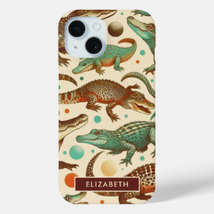 Vintage Alligator Seamlees iPhone 15 Case
