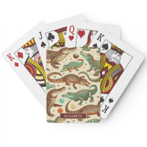 Vintage Alligator Seamlees Poker Cards