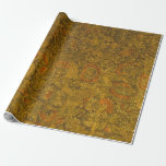 Vintage Allover Embossed Floral Pattern Wrapping Paper