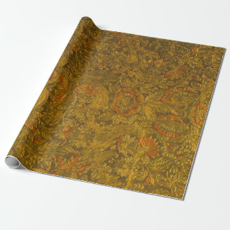 Vintage Allover Embossed Floral Pattern Wrapping Paper