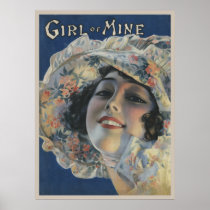Vintage alluring Girl of Mine music poster