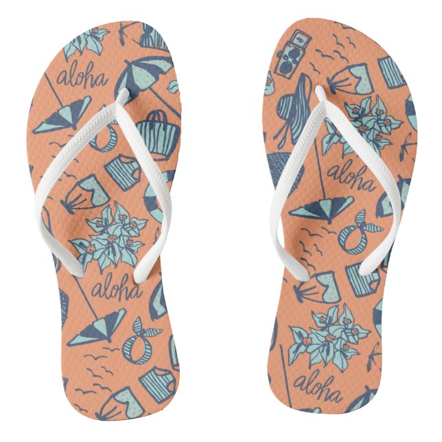 Vintage Aloha Flip Flops (Footbed)