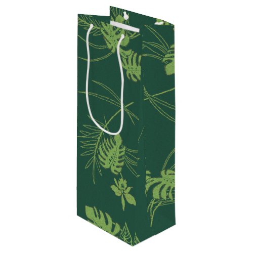 Vintage Aloha Gift Bag  Lau Barkcloth Green