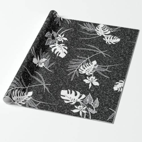 Vintage Aloha Gift Wrap  Lau Barkcloth Black