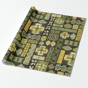 Vintage Aloha Gift Wrap Pua Green
