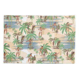 Vintage Aloha Hawaii Beach Summer Pillow Case