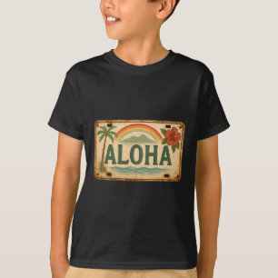 Vintage Aloha License Plate Hawaii T-Shirt