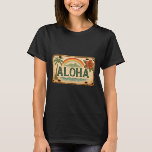 Vintage Aloha License Plate Hawaii T-Shirt