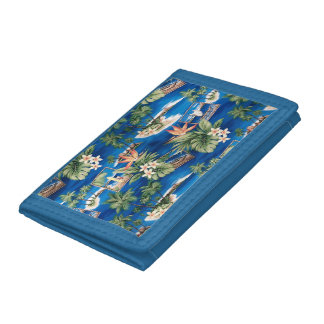 Vintage Aloha Shirt Print Wallet