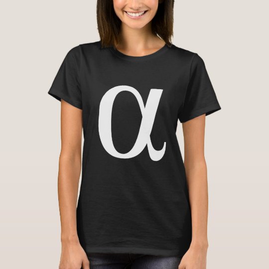 Vintage Alpha Symbol Greek Alphabet Letter Gift T Shirt Zazzle Com