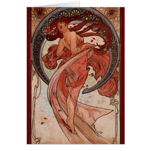 Vintage Alphones Mucha  Dance Cards (Front)
