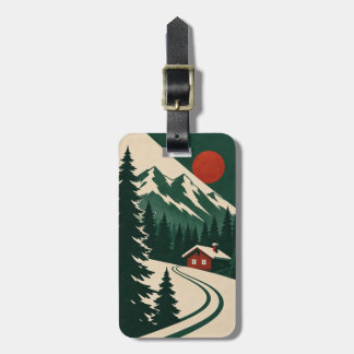 Vintage Alpine Adventure Contact Luggage Tag