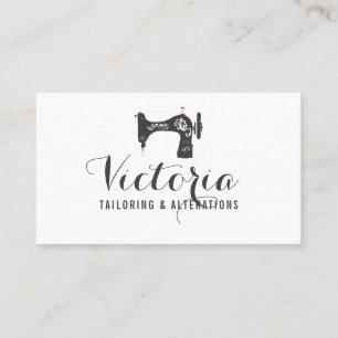 Vintage Alteration Seamstress Tailor Business Car Business Card