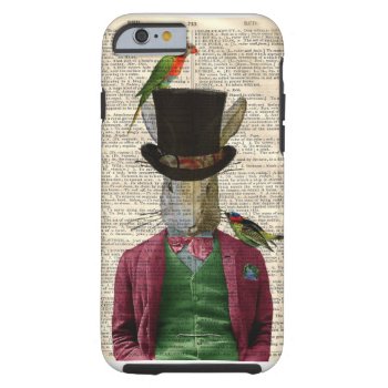 Vintage Altered Art Rabbit Book Page Iphone 6 Case by gidget26 at Zazzle