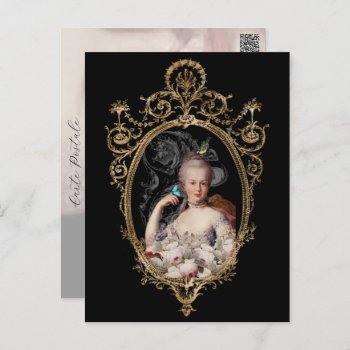 Vintage Altered Young Marie Antointte Portrait  Postcard by WickedlyLovely at Zazzle