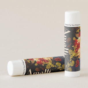 Vintage Amalfi Italia Travel Graphic Poster Art Lip Balm