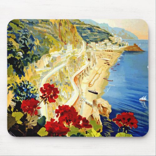 Vintage Amalfi Italy Europe Travel Mouse Pad