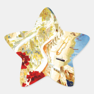 Vintage Amalfi Italy Europe Travel Star Sticker