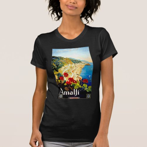 Vintage Amalfi Italy Europe Travel T_Shirt