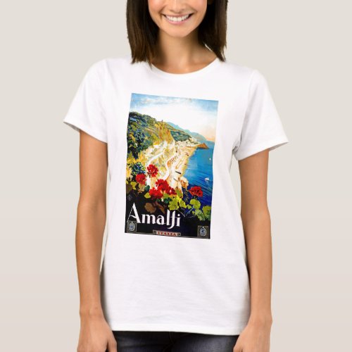 Vintage Amalfi Italy Europe Travel T_Shirt
