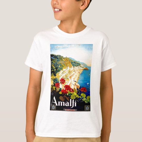 Vintage Amalfi Italy Europe Travel T_Shirt