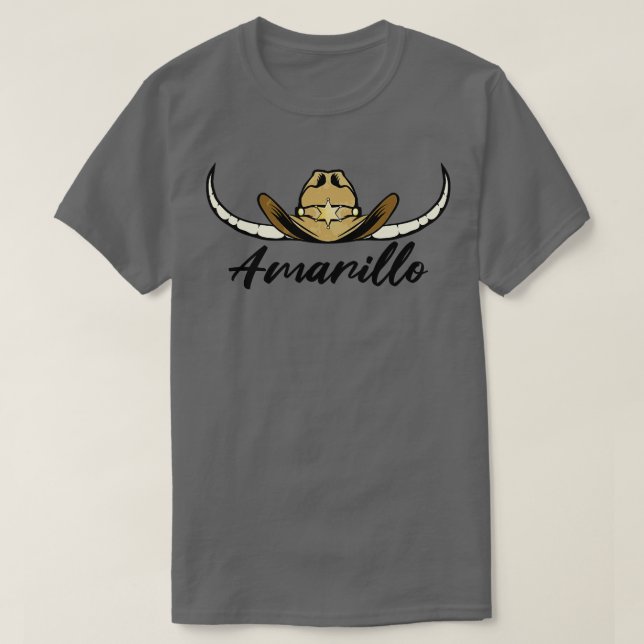 Vintage Amarillo Texas TX Emblem T-Shirt (Design Front)
