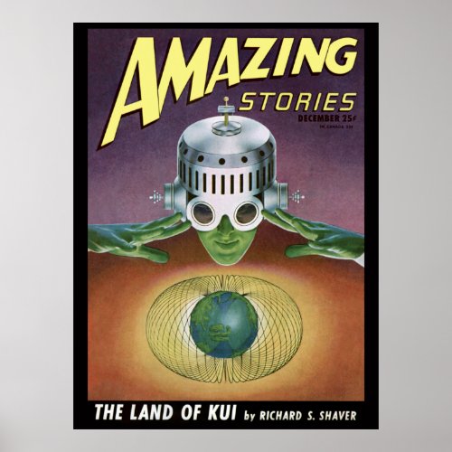 Vintage Amazing Stories pulp comic Poster