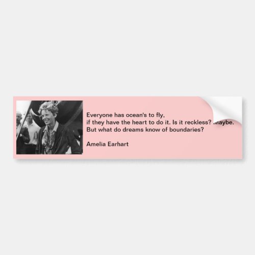 Vintage Amelia Earhart Photo Portrait Bumper Sticker