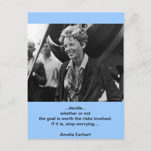Vintage Amelia Earhart Photo Portrait Postcard