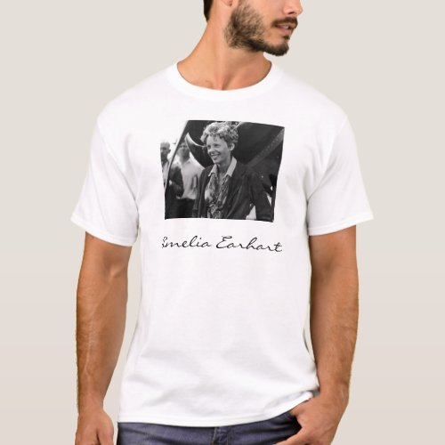 Vintage Amelia Earhart Photo Portrait T_Shirt