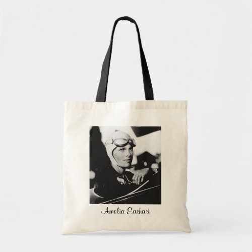 Vintage Amelia Earhart Photo Tote Bag