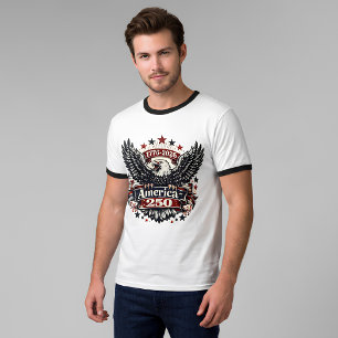 Vintage America 250 Bald Eagle 1776-2026 Patriotic T-Shirt
