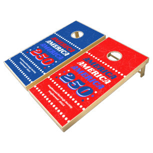 Vintage America 250 Distressed Cornhole Set