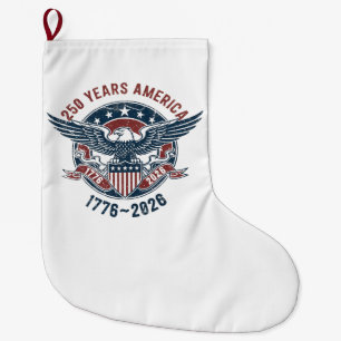 Vintage America 250 Eagle Seal – 1776-2026 Large Christmas Stocking