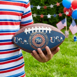 Vintage America 250 Stars & Stripes Patriotic Art Football
