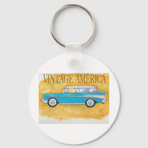 vintage america chevy keychain