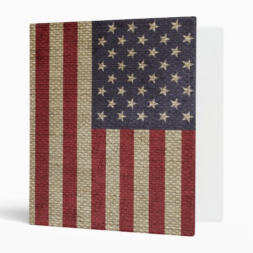 Vintage America Flag  Binder