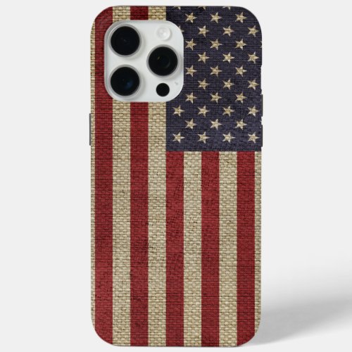Vintage America Flag  iPhone 15 Pro Max Case