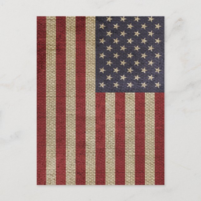 Vintage America Flag  Postcard (Front)