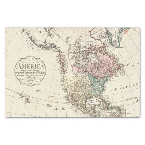 Vintage America Map Tissue Paper