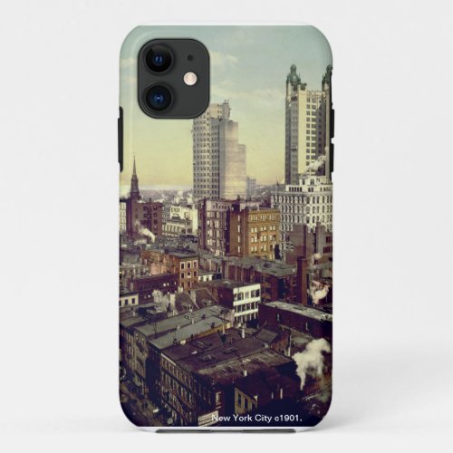 Vintage America New York City skyscrapers iPhone 11 Case