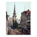 Vintage America postcard, Old South Church Boston 1900