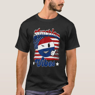 Vintage America Vibes American Flag Happy Face T-Shirt